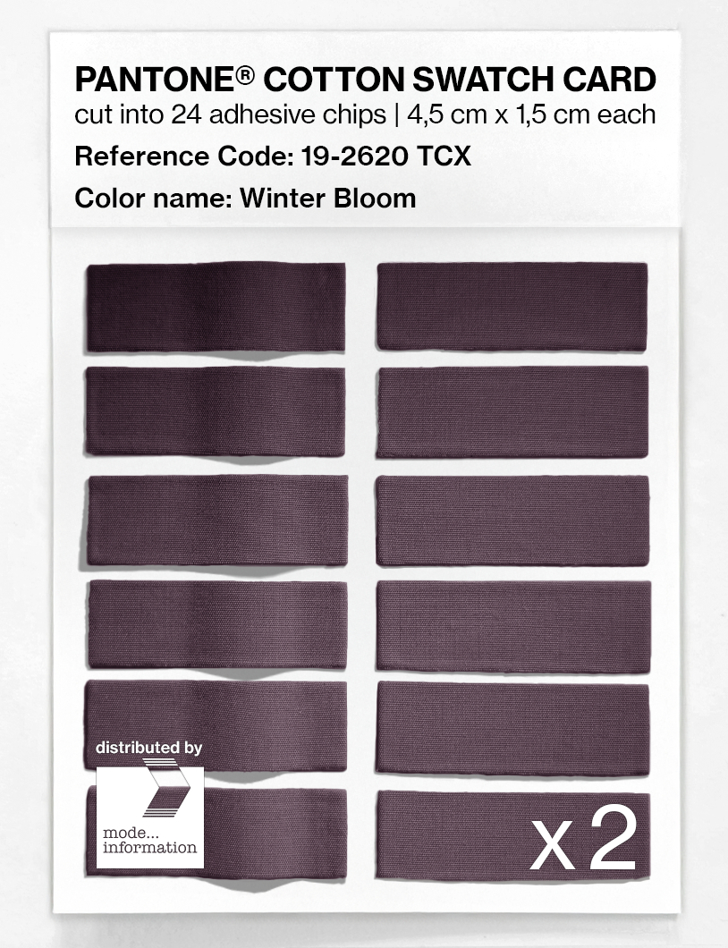 Product image 6 of the product “PANTONE® COTTON SWATCH CARD 19-2620 TCX Winter Bloom ”