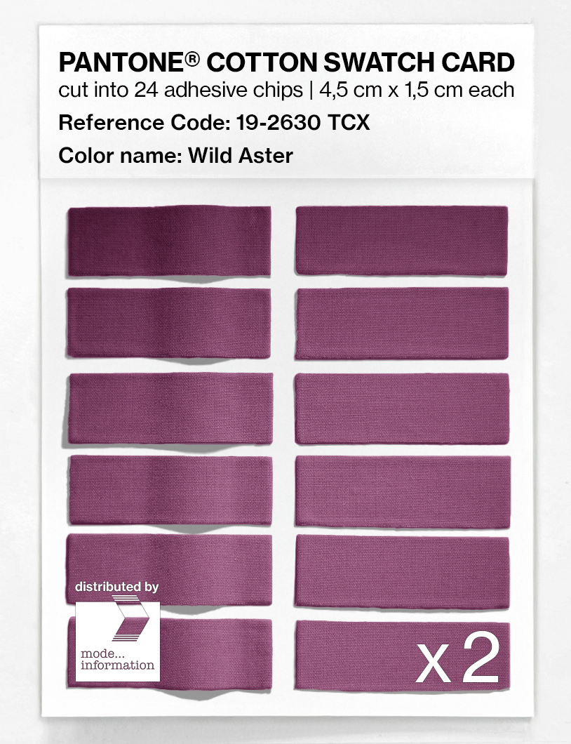 Product image 6 of the product “PANTONE® COTTON SWATCH CARD 19-2630 TCX Wild Aster ”