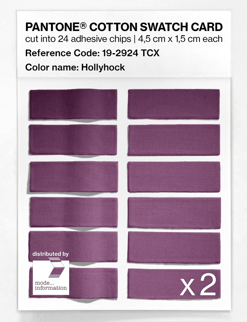 Product image 6 of the product “PANTONE® COTTON SWATCH CARD 19-2924 TCX Hollyhock ”