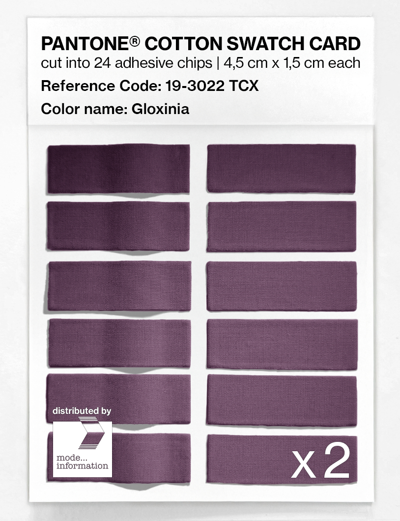 Product image 6 of the product “PANTONE® COTTON SWATCH CARD 19-3022 TCX Gloxinia ”