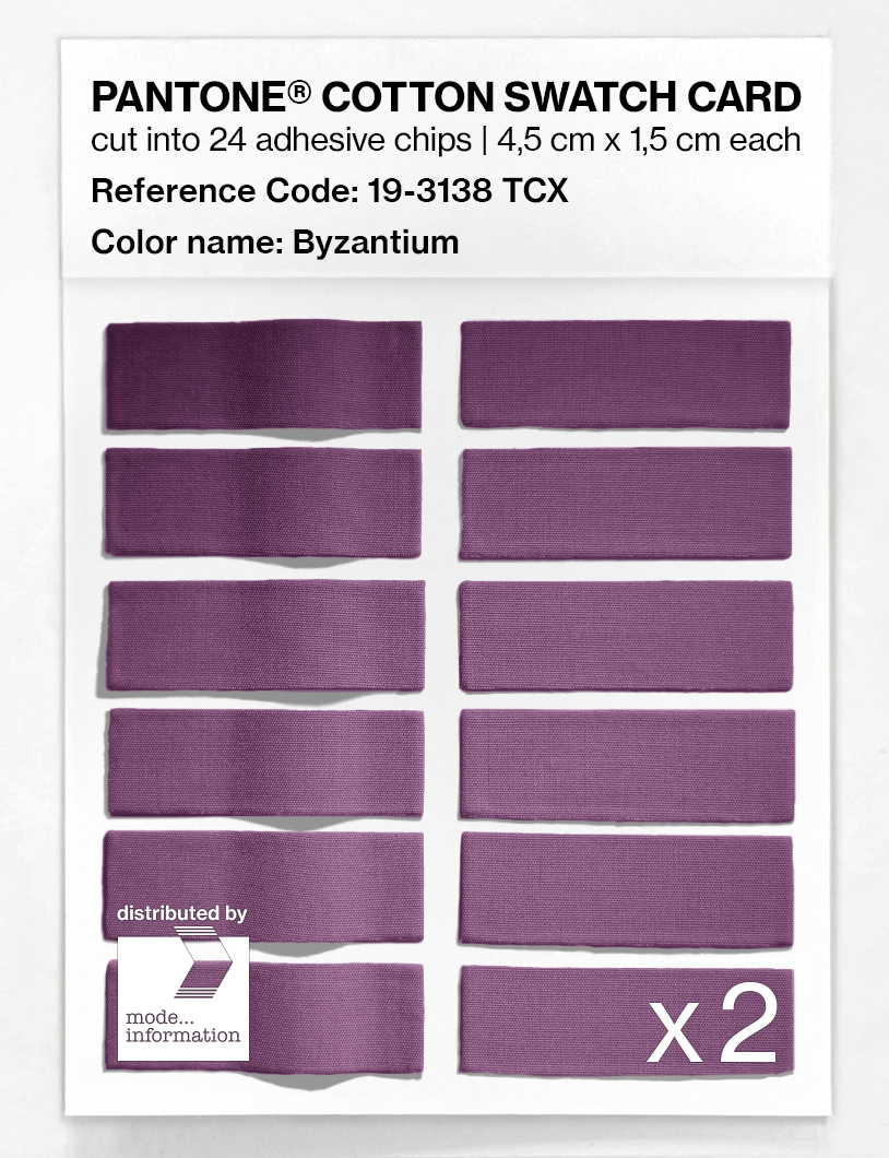 Product image 6 of the product “PANTONE® COTTON SWATCH CARD 19-3138 TCX Byzantium ”