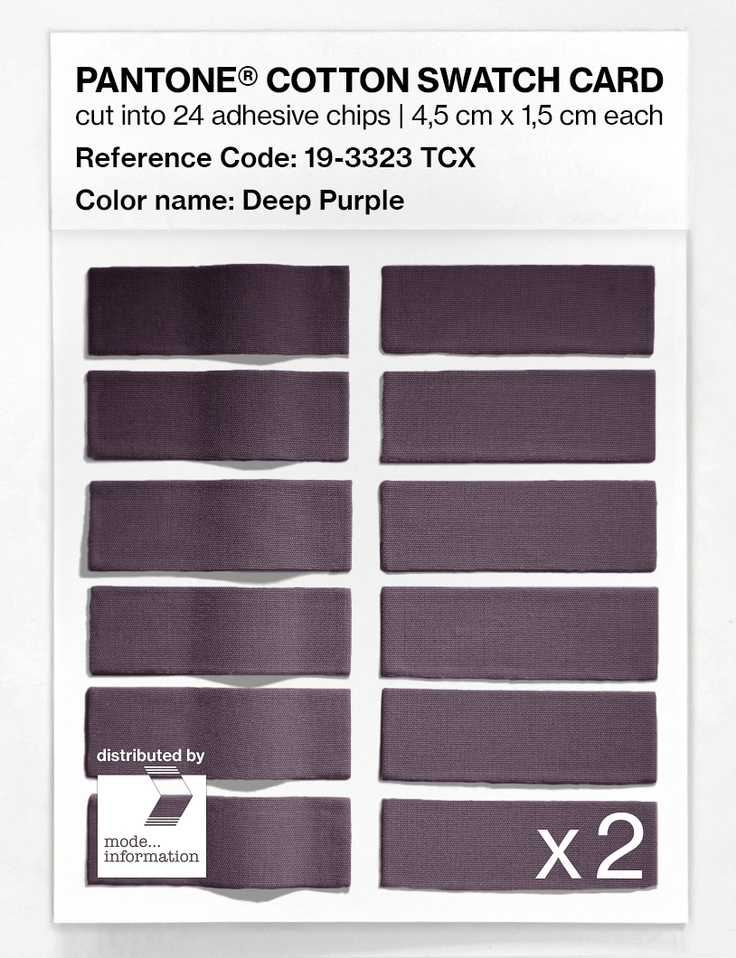 Product image 6 of the product “PANTONE® COTTON SWATCH CARD 19-3323 TCX Deep Purple ”