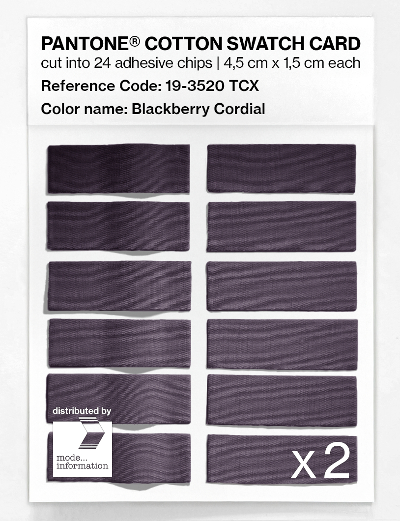 Product image 6 of the product “PANTONE® COTTON SWATCH CARD 19-3520 TCX Blackberry Cordial ”