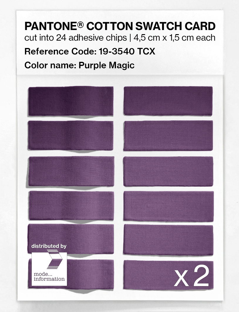 Product image 6 of the product “PANTONE® COTTON SWATCH CARD 19-3540 TCX Purple Magic ”