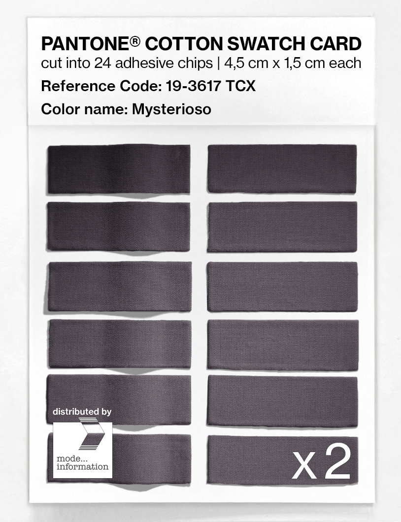 Product image 6 of the product “PANTONE® COTTON SWATCH CARD 19-3617 TCX Mysterioso ”