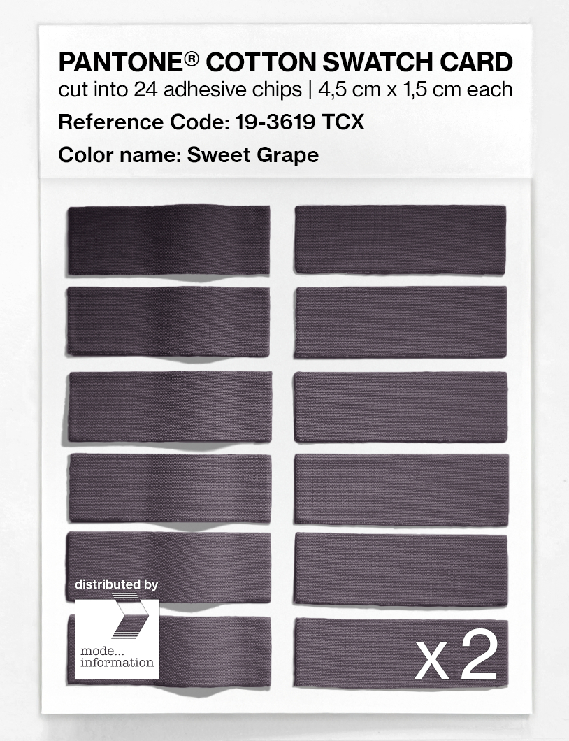 Product image 6 of the product “PANTONE® COTTON SWATCH CARD 19-3619 TCX Sweet Grape ”
