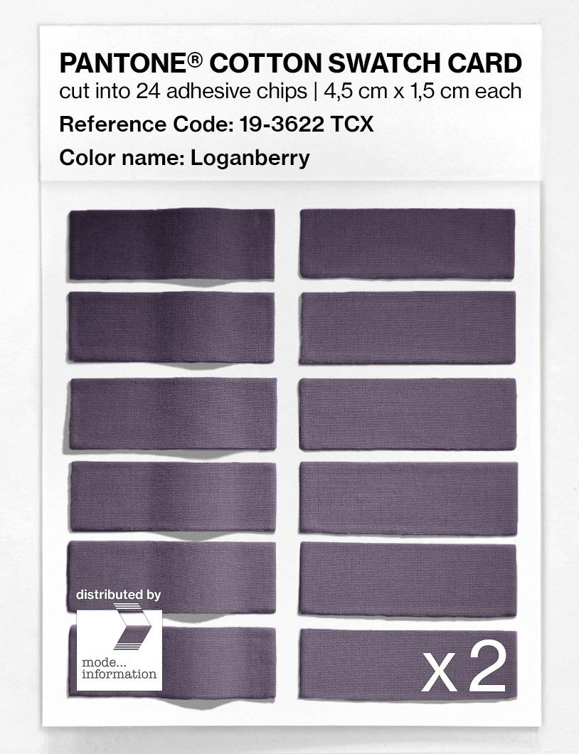 Product image 6 of the product “PANTONE® COTTON SWATCH CARD 19-3622 TCX Loganberry ”