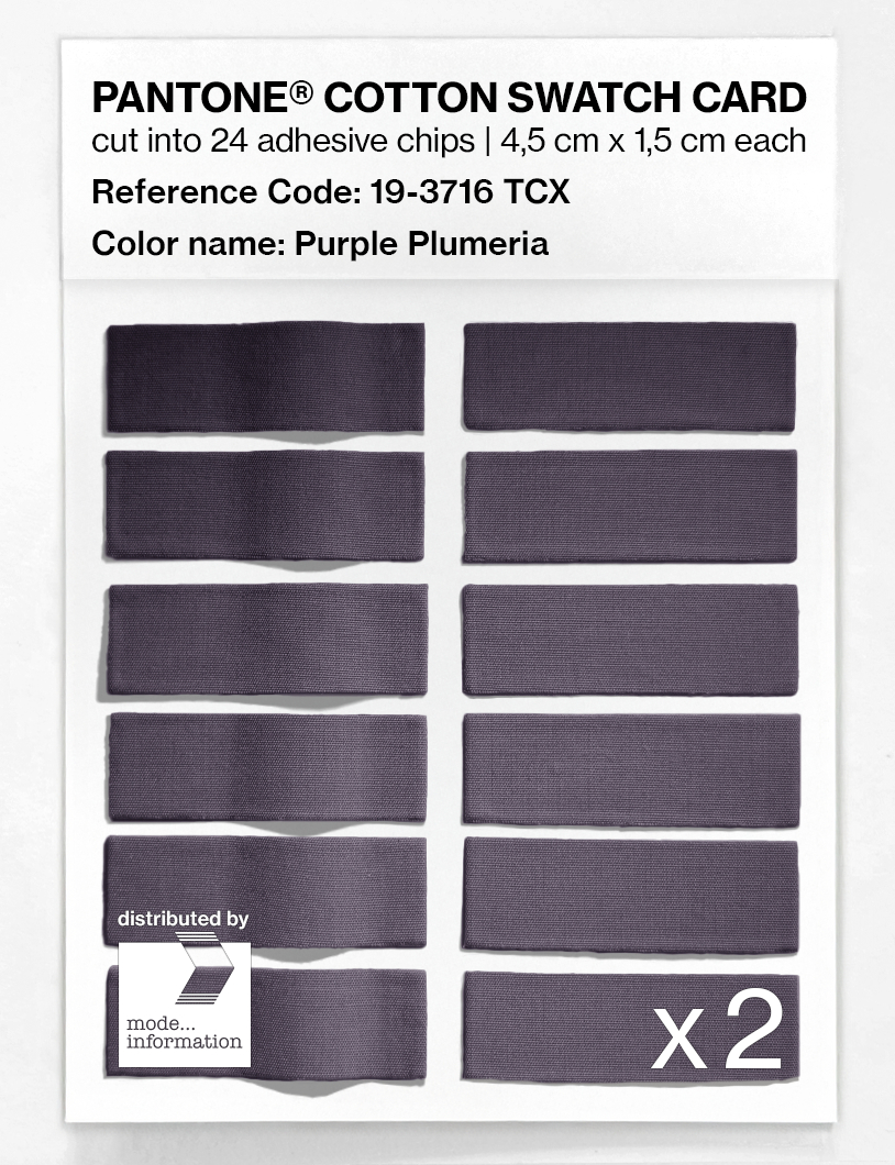 Product image 6 of the product “PANTONE® COTTON SWATCH CARD 19-3716 TCX Purple Plumeria ”
