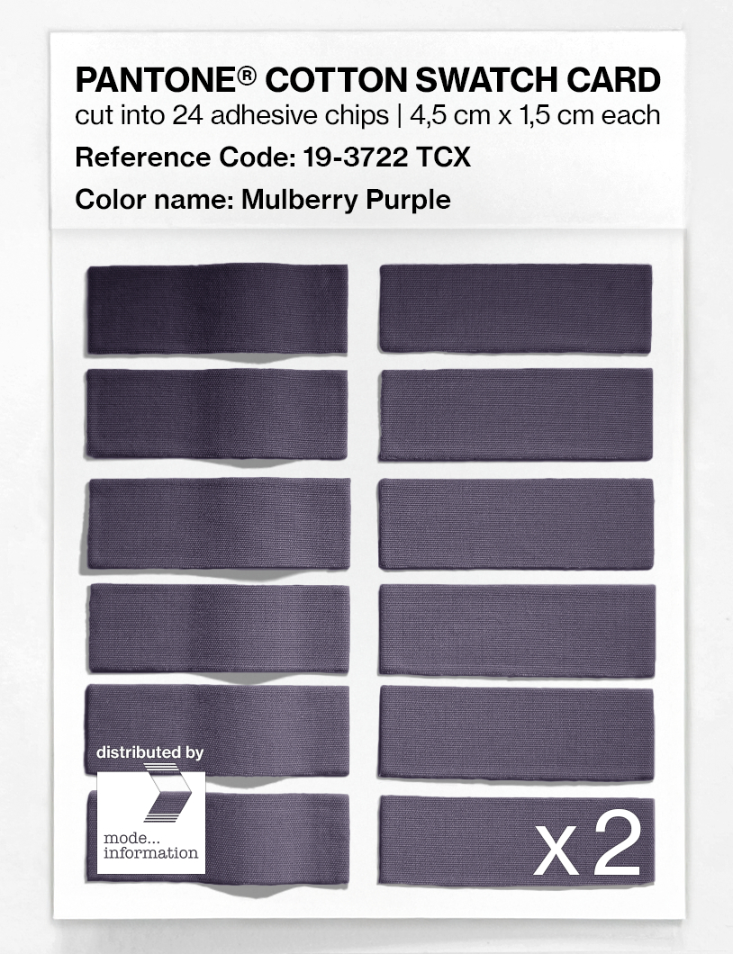 Product image 6 of the product “PANTONE® COTTON SWATCH CARD 19-3722 TCX Mulberry Purple ”