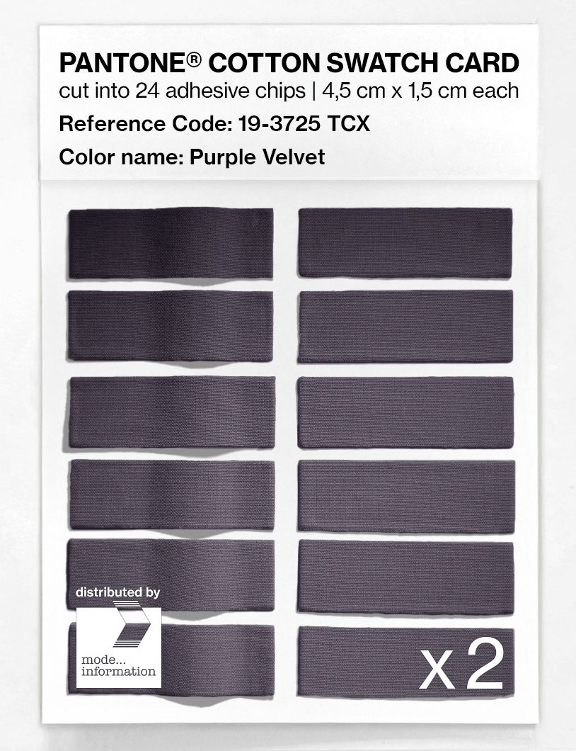 Product image 6 of the product “PANTONE® COTTON SWATCH CARD 19-3725 TCX Purple Velvet ”
