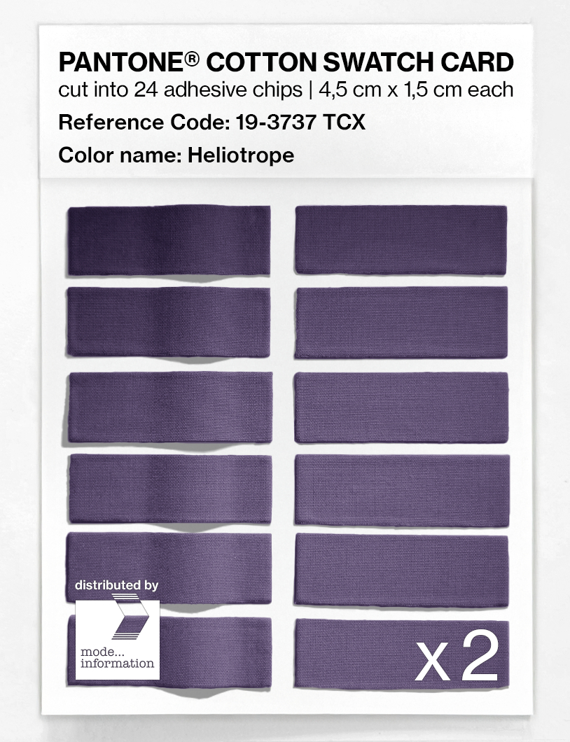 Product image 6 of the product “PANTONE® COTTON SWATCH CARD 19-3737 TCX Heliotrope ”