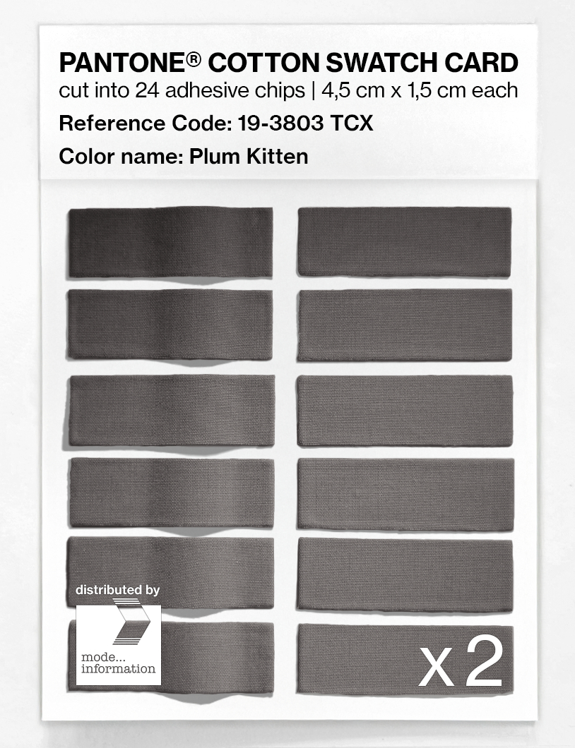 Product image 6 of the product “PANTONE® COTTON SWATCH CARD 19-3803 TCX Plum Kitten ”