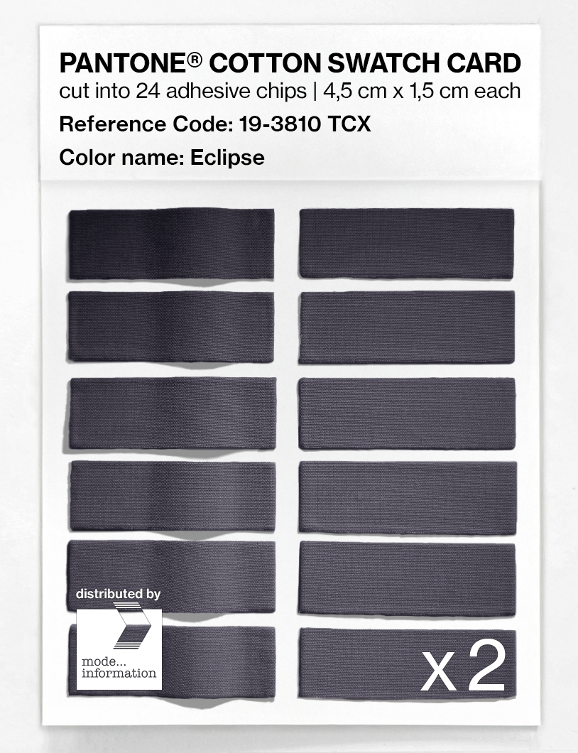 Product image 6 of the product “PANTONE® COTTON SWATCH CARD 19-3810 TCX Eclipse ”