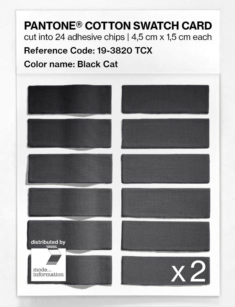 Product image 6 of the product “PANTONE® COTTON SWATCH CARD 19-3820 TCX Black Cat ”