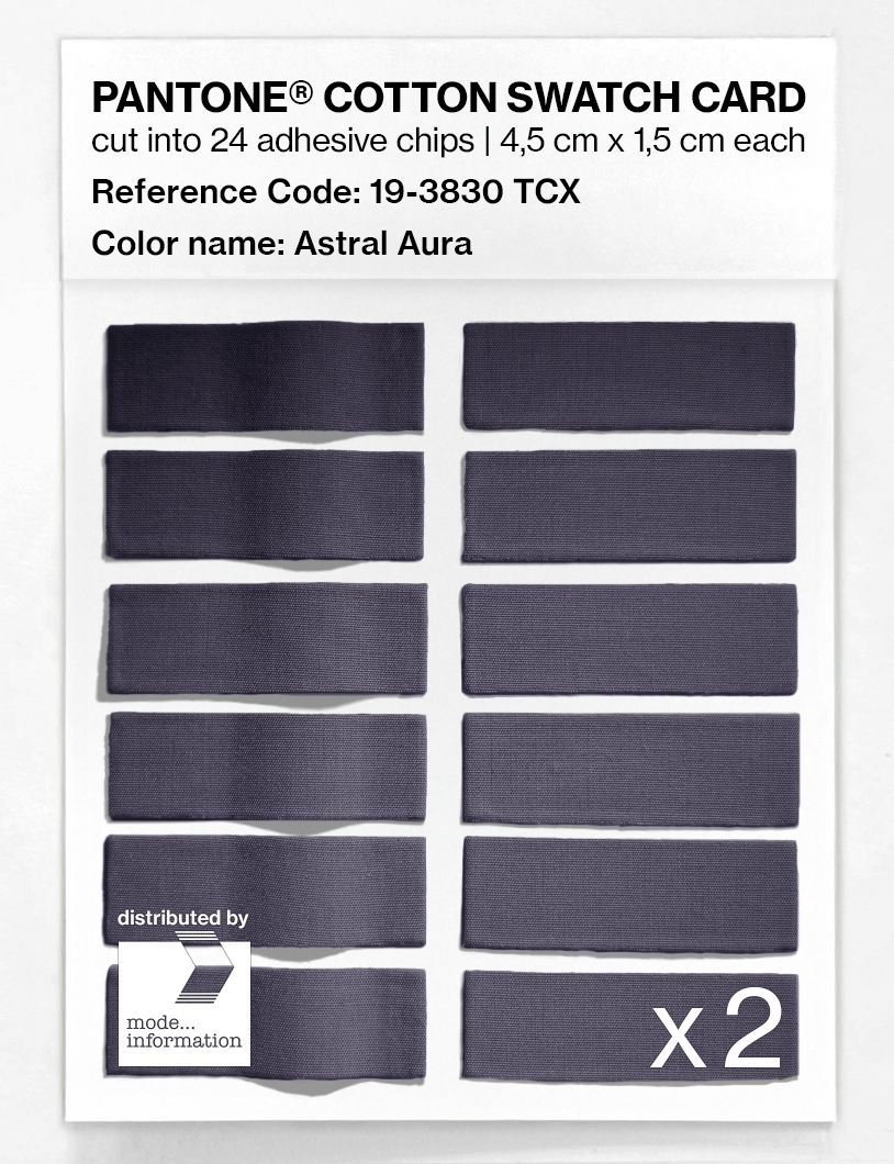 Product image 6 of the product “PANTONE® COTTON SWATCH CARD 19-3830 TCX Astral Aura ”