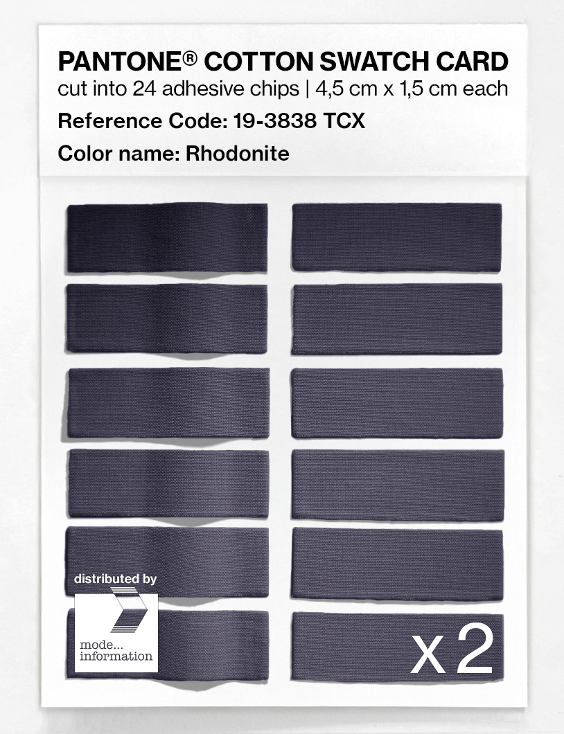 Product image 6 of the product “PANTONE® COTTON SWATCH CARD 19-3838 TCX Rhodonite ”