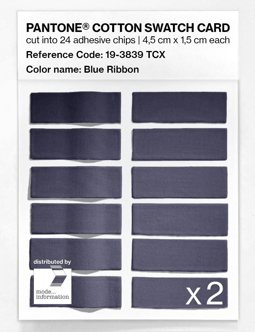 Product image 6 of the product “PANTONE® COTTON SWATCH CARD 19-3839 TCX Blue Ribbon ”
