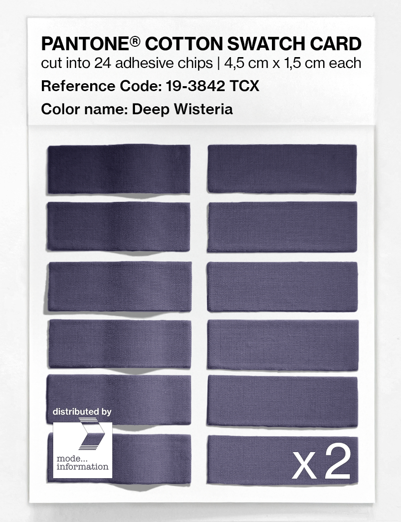 Product image 6 of the product “PANTONE® COTTON SWATCH CARD 19-3842 TCX Deep Wisteria ”