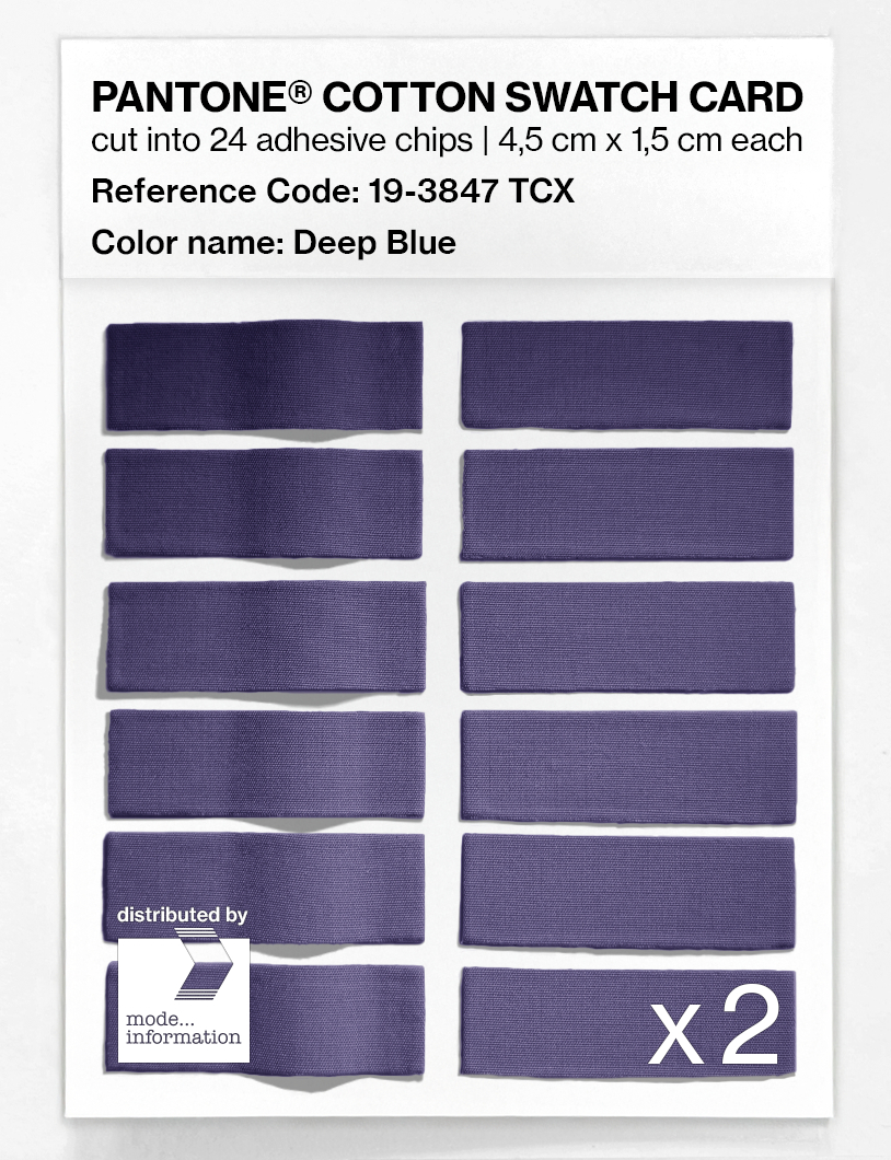 Product image 6 of the product “PANTONE® COTTON SWATCH CARD 19-3847 TCX Deep Blue ”