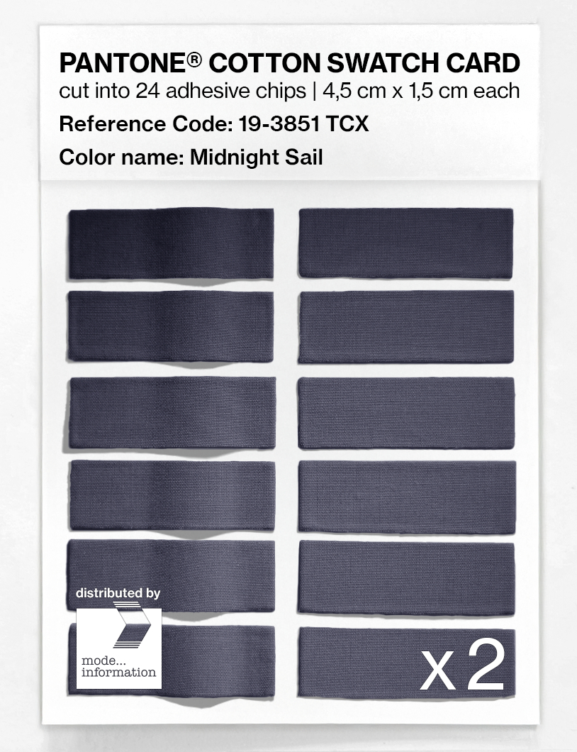 Product image 6 of the product “PANTONE® COTTON SWATCH CARD 19-3851 TCX Midnight Sail ”