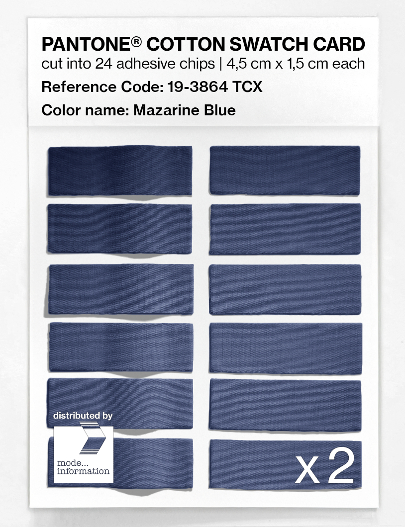 Product image 6 of the product “PANTONE® COTTON SWATCH CARD 19-3864 TCX Mazarine Blue ”