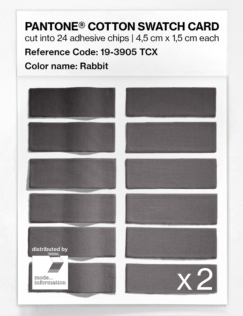Product image 6 of the product “PANTONE® COTTON SWATCH CARD 19-3905 TCX Rabbit ”