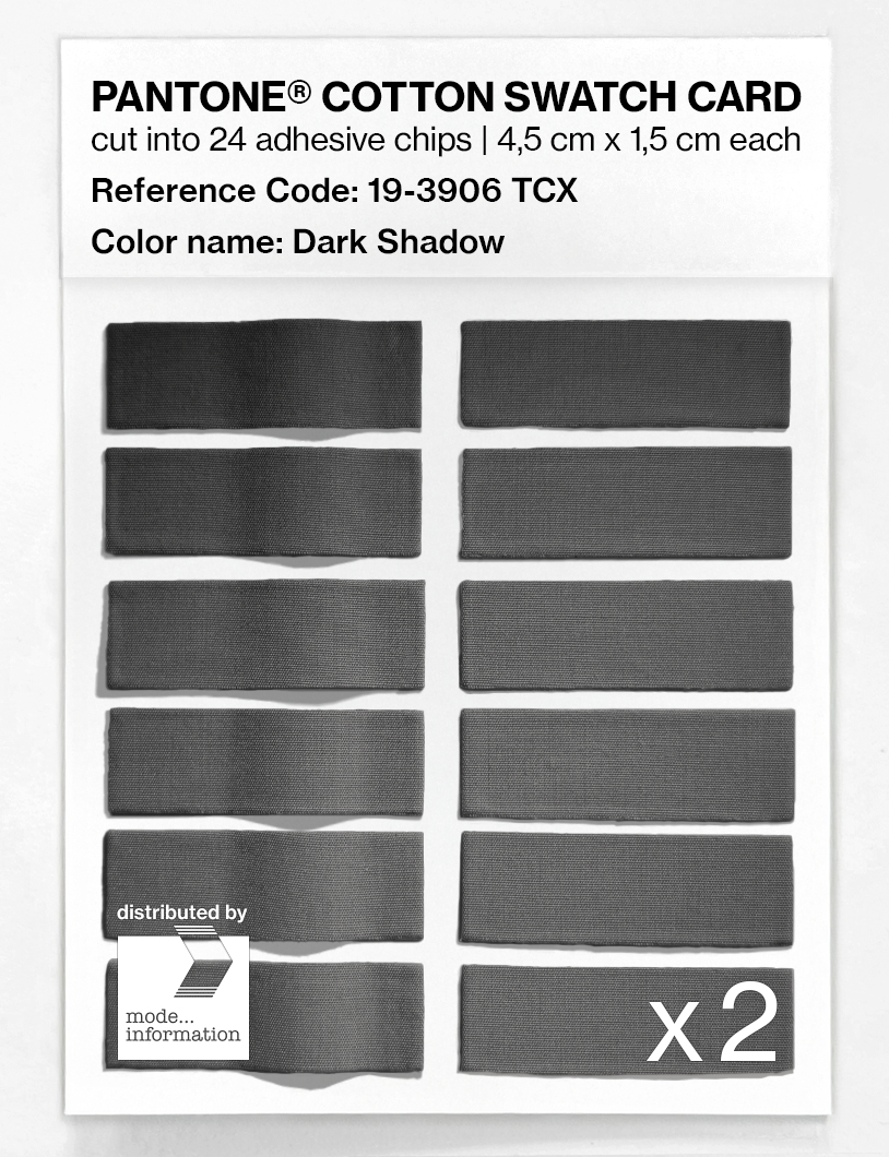 Product image 6 of the product “PANTONE® COTTON SWATCH CARD 19-3906 TCX Dark Shadow ”