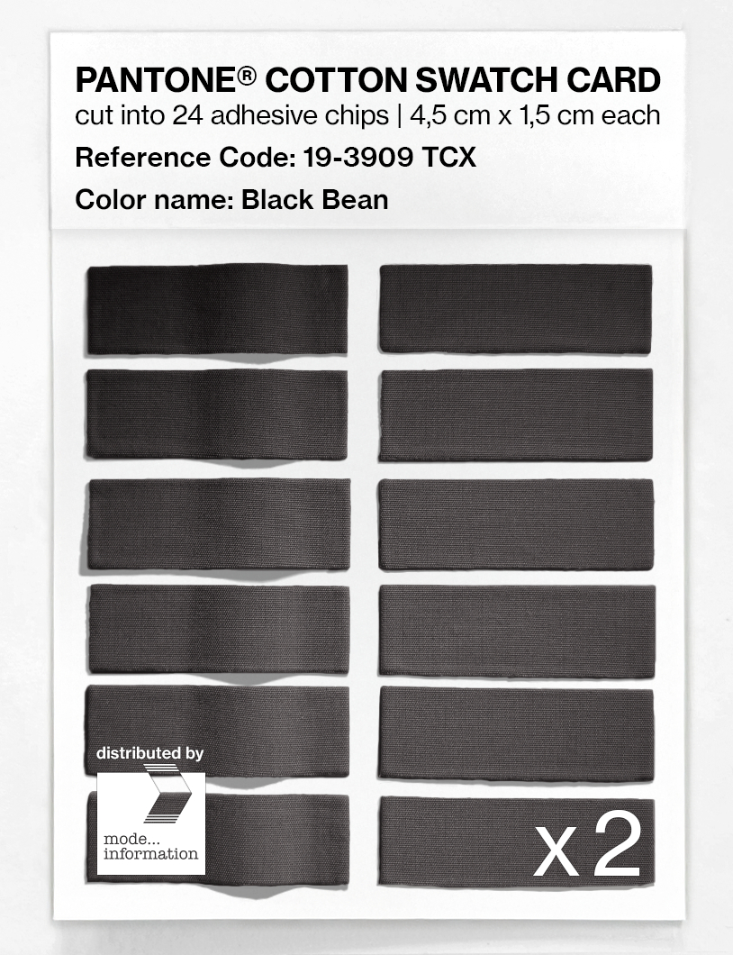 Product image 6 of the product “PANTONE® COTTON SWATCH CARD 19-3909 TCX Black Bean ”