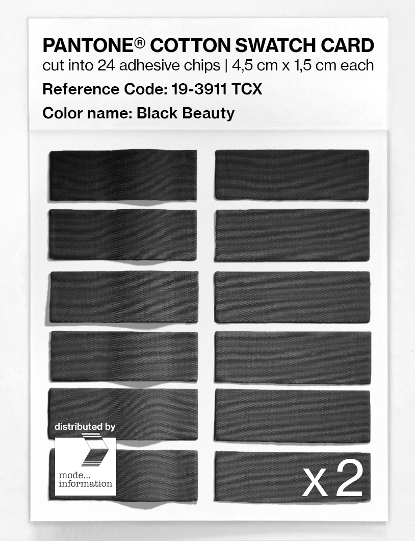 Product image 6 of the product “PANTONE® COTTON SWATCH CARD 19-3911 TCX Black Beauty ”
