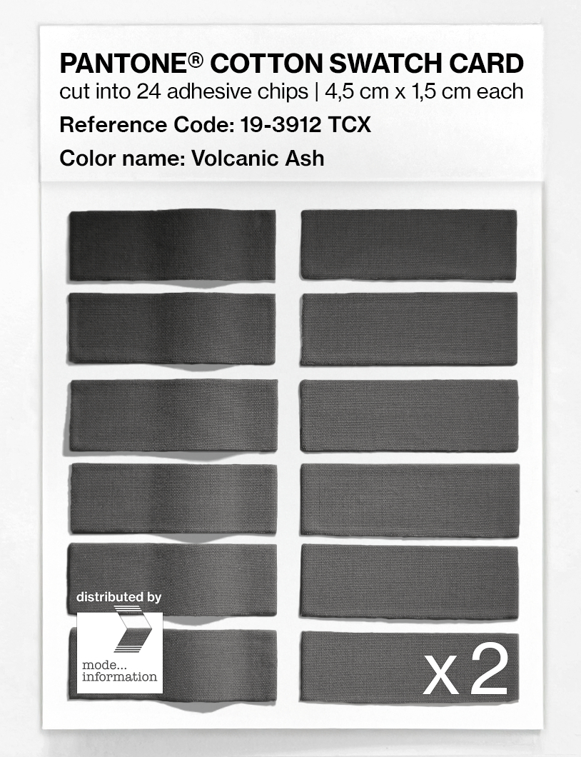 Product image 6 of the product “PANTONE® COTTON SWATCH CARD 19-3912 TCX Volcanic Ash ”