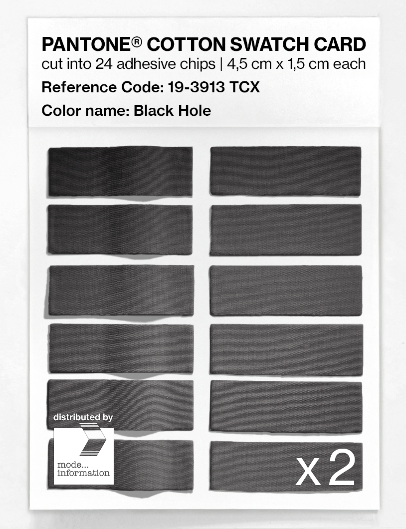 Product image 6 of the product “PANTONE® COTTON SWATCH CARD 19-3913 TCX Black Hole ”