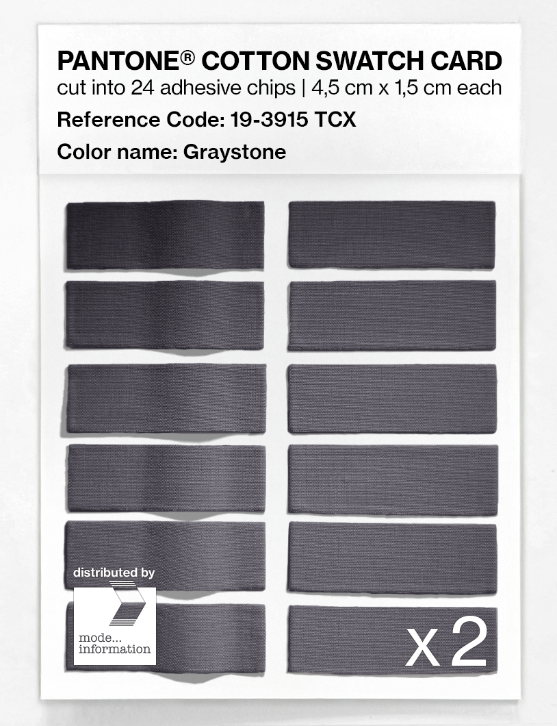Product image 6 of the product “PANTONE® COTTON SWATCH CARD 19-3915 TCX Graystone ”