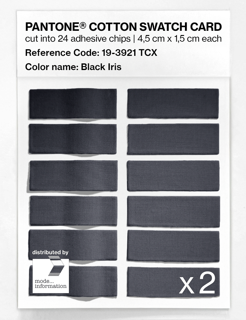 Product image 6 of the product “PANTONE® COTTON SWATCH CARD 19-3921 TCX Black Iris ”