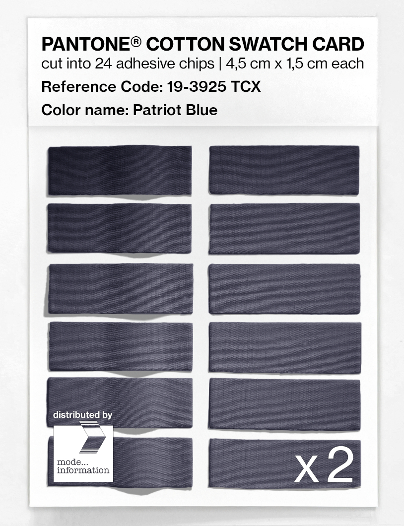 Product image 6 of the product “PANTONE® COTTON SWATCH CARD 19-3925 TCX Patriot Blue ”