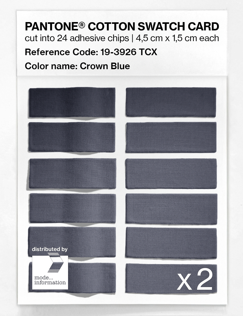 Product image 6 of the product “PANTONE® COTTON SWATCH CARD 19-3926 TCX Crown Blue ”