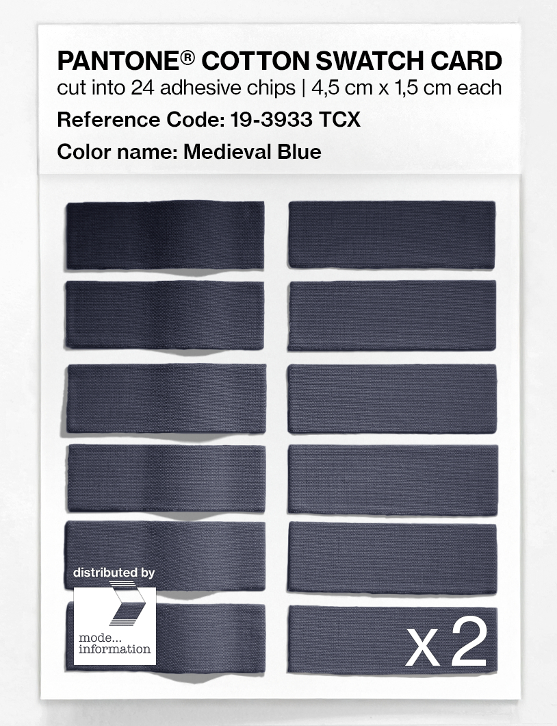 Product image 6 of the product “PANTONE® COTTON SWATCH CARD 19-3933 TCX Medieval Blue ”