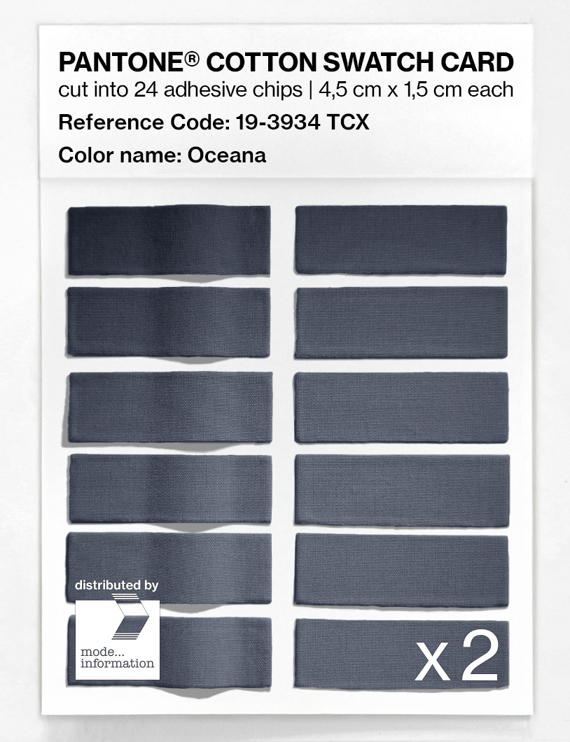 Product image 6 of the product “PANTONE® COTTON SWATCH CARD 19-3934 TCX Oceana ”