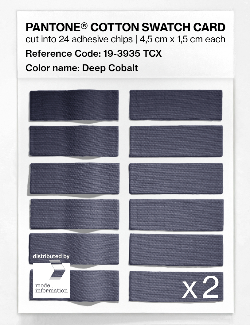 Product image 6 of the product “PANTONE® COTTON SWATCH CARD 19-3935 TCX Deep Cobalt ”