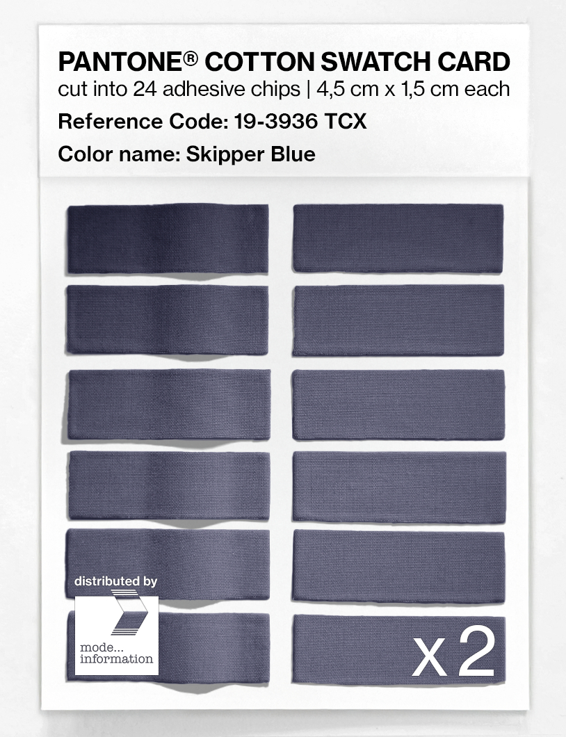 Product image 6 of the product “PANTONE® COTTON SWATCH CARD 19-3936 TCX Skipper Blue ”
