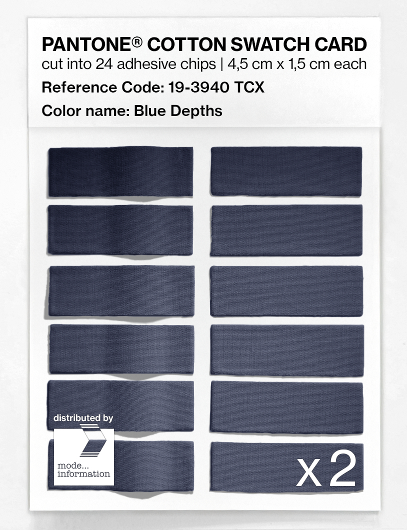 Product image 6 of the product “PANTONE® COTTON SWATCH CARD 19-3940 TCX Blue Depths ”