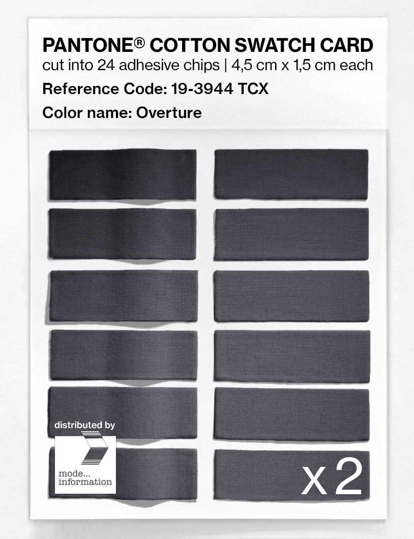 Product image 6 of the product “PANTONE® COTTON SWATCH CARD 19-3944 TCX Overture ”