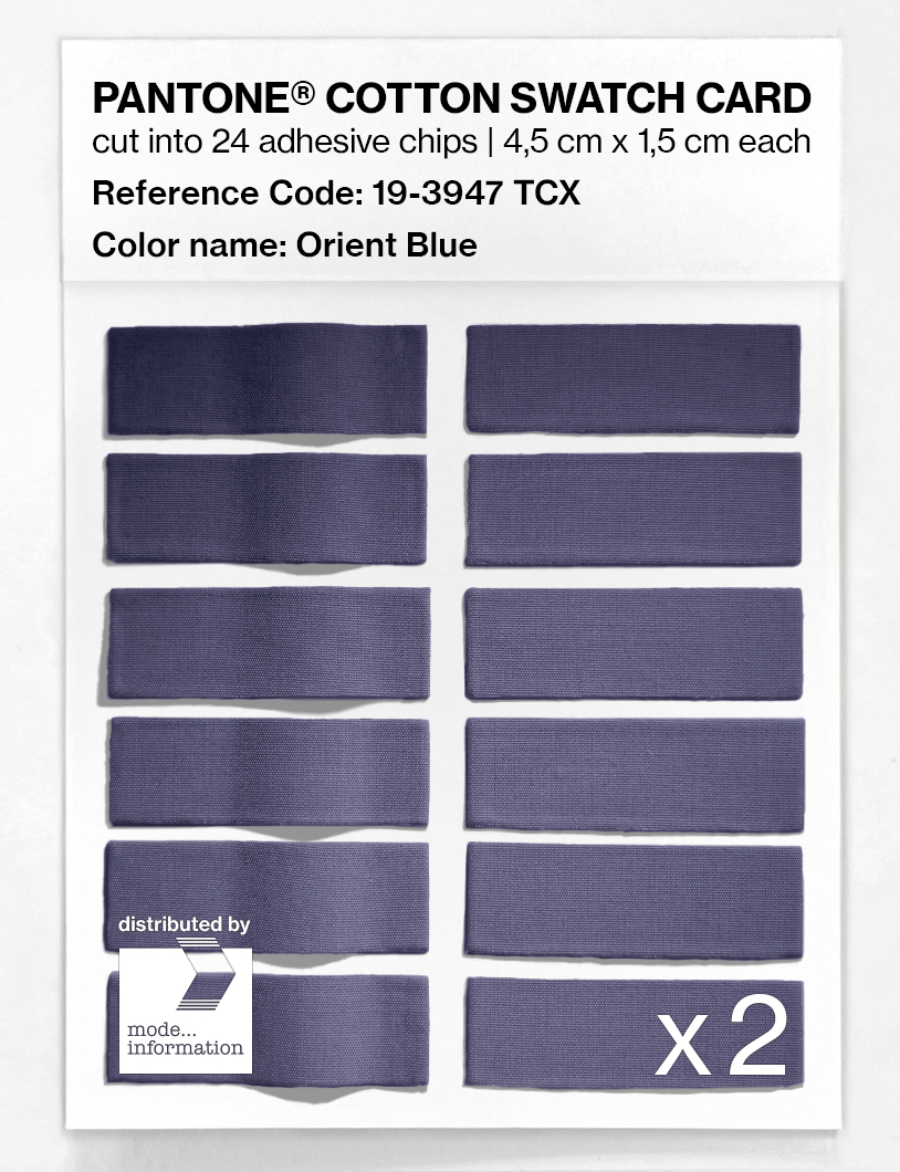 Product image 6 of the product “PANTONE® COTTON SWATCH CARD 19-3947 TCX Orient Blue ”