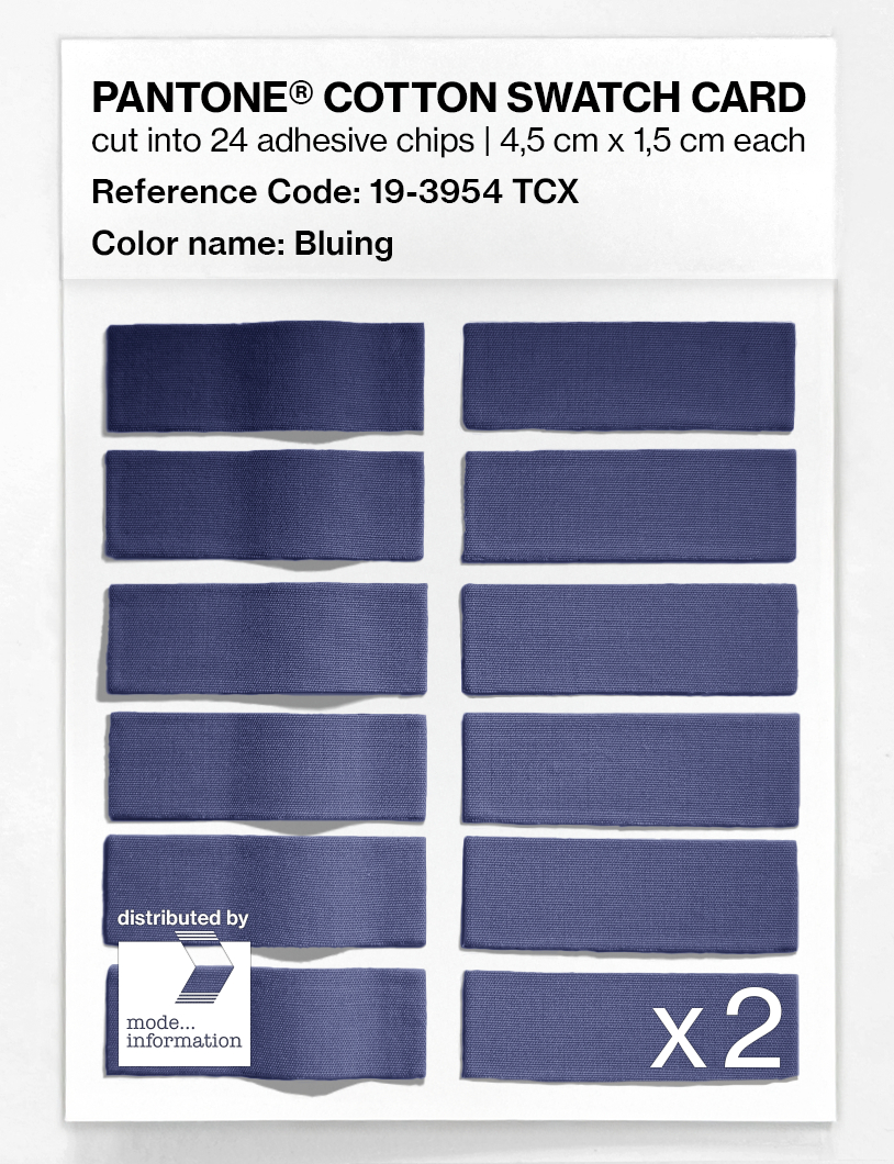 Product image 6 of the product “PANTONE® COTTON SWATCH CARD 19-3954 TCX Bluing ”
