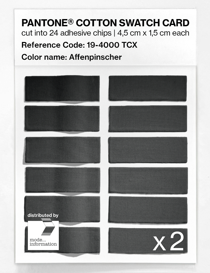 Product image 6 of the product “PANTONE® COTTON SWATCH CARD 19-4000 TCX Affenpinscher ”