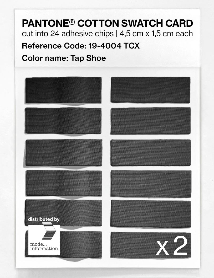 Product image 6 of the product “PANTONE® COTTON SWATCH CARD 19-4004 TCX Tap Shoe ”