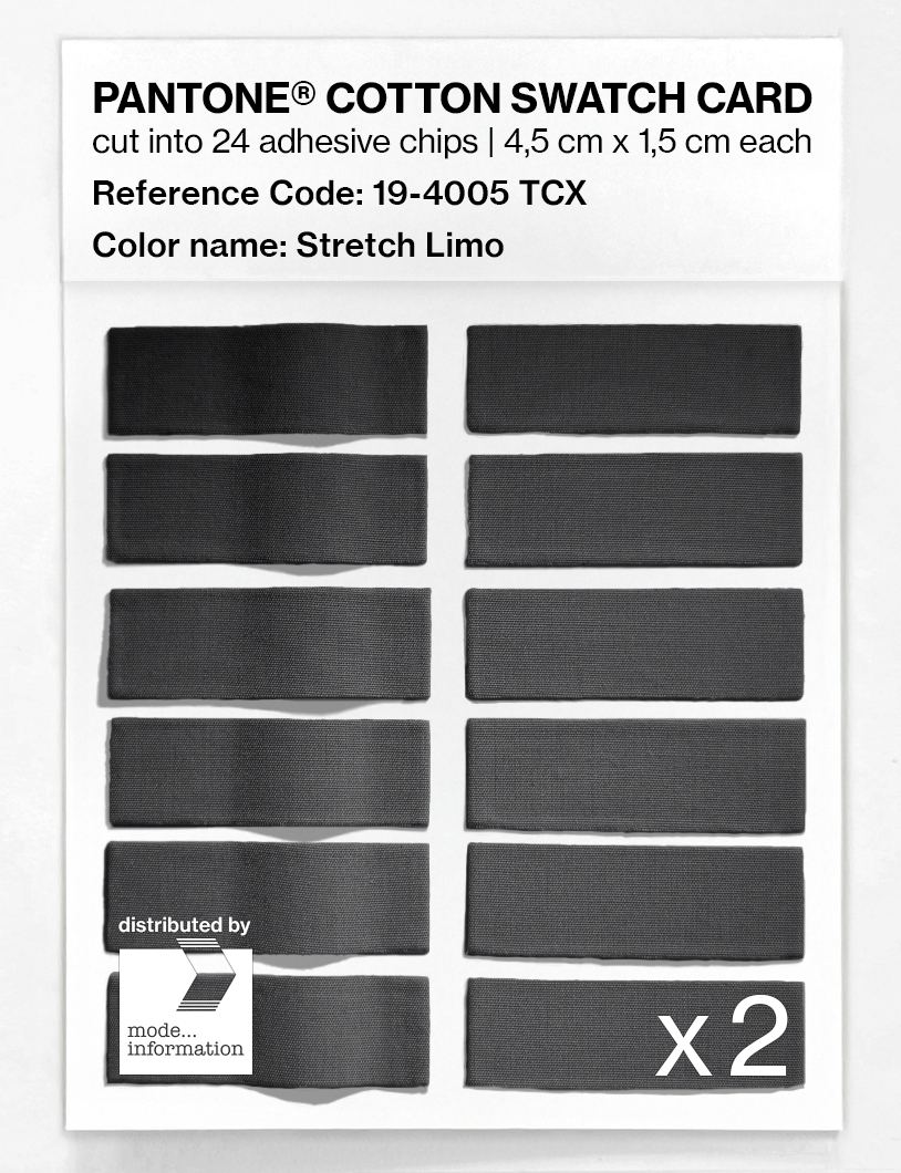 Product image 6 of the product “PANTONE® COTTON SWATCH CARD 19-4005 TCX Stretch Limo ”