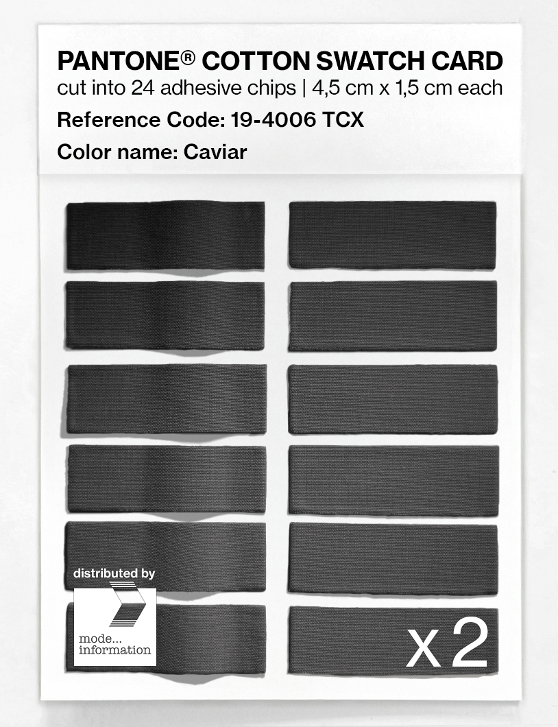 Product image 6 of the product “PANTONE® COTTON SWATCH CARD 19-4006 TCX Caviar ”