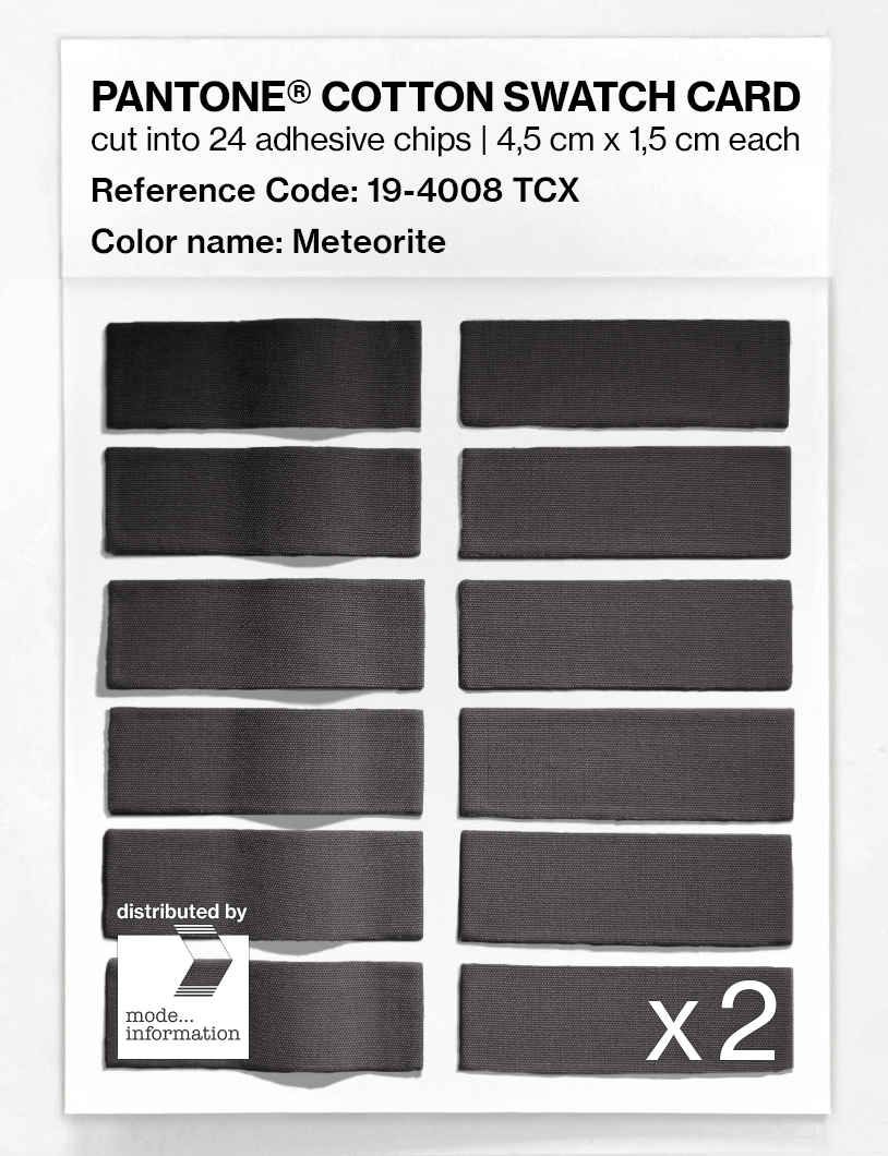 Product image 6 of the product “PANTONE® COTTON SWATCH CARD 19-4008 TCX Meteorite ”