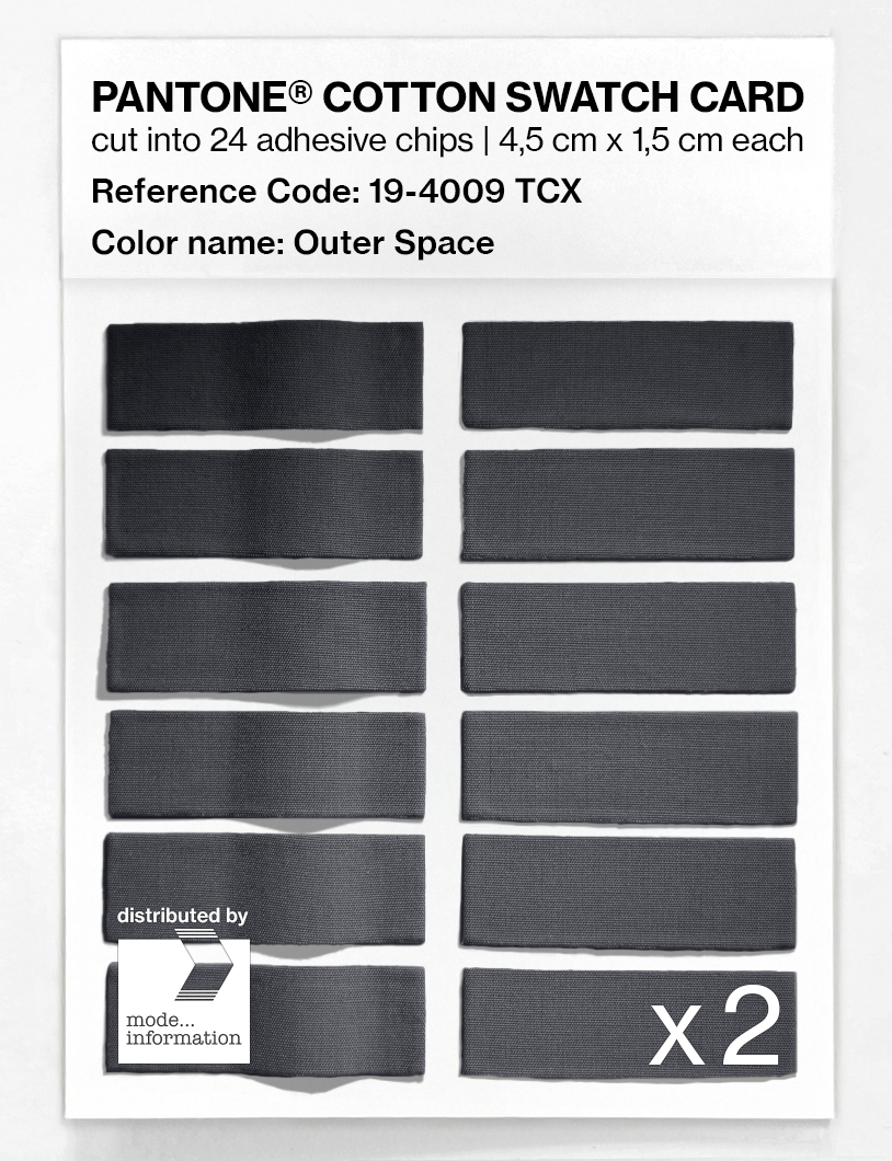Product image 6 of the product “PANTONE® COTTON SWATCH CARD 19-4009 TCX Outer Space ”