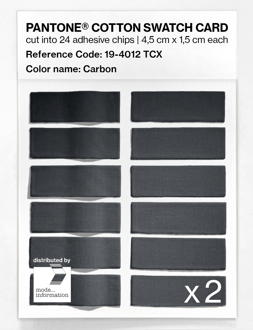 Product image 6 of the product “PANTONE® COTTON SWATCH CARD 19-4012 TCX Carbon ”